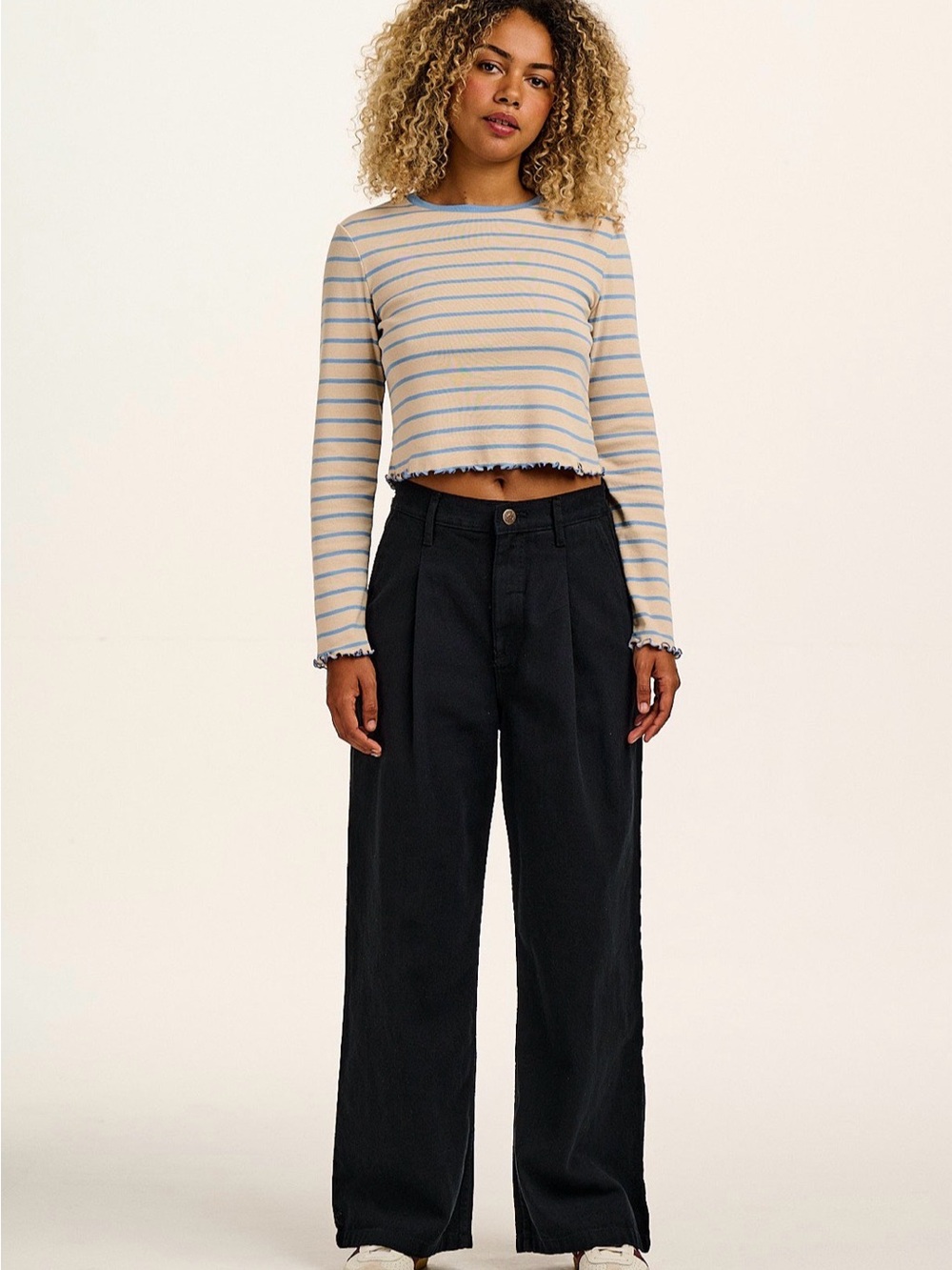 Lucy and Yak - Cole Wide Leg in Black Denim